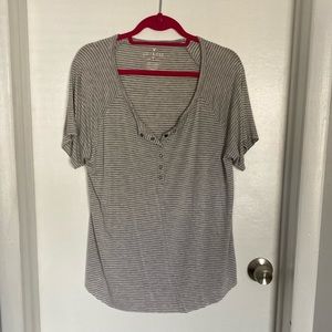 American Eagle Short-Sleeved Henley Tee